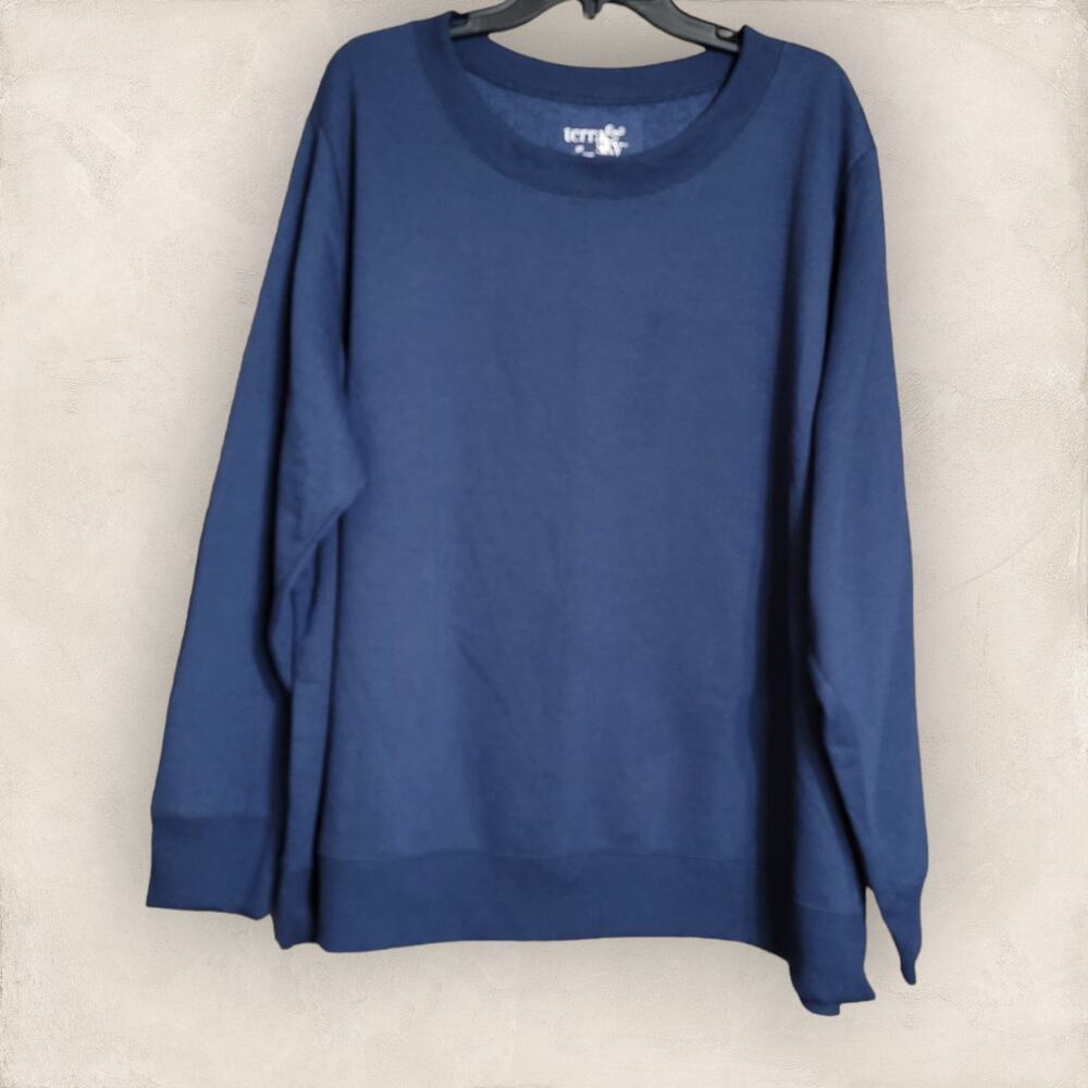 Terra&Sky Blue Pullover Cozy Crew Neck Sweater Size 3X